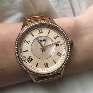 Rose Gold Fossil Watch